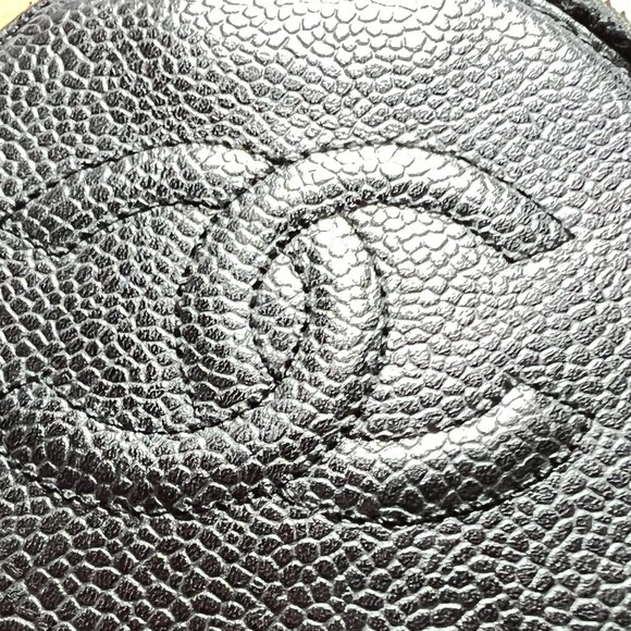 $1695 Authentic CHANEL Made in ITALY CC Logo Caviar Skin Black Jewelry Case - Picture 8 of 12
